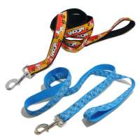 Weaved fabric fashion polyester sublimation cartoon logo kmart Dog leash